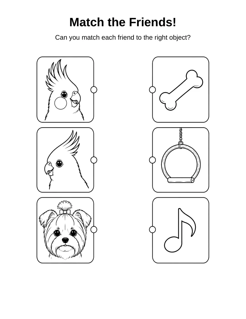 Preview of the Match the Friends activity